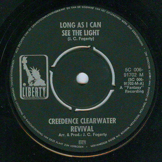 Creedence Clearwater Revival : Long As I Can See The Light (7", Single, 4-P)