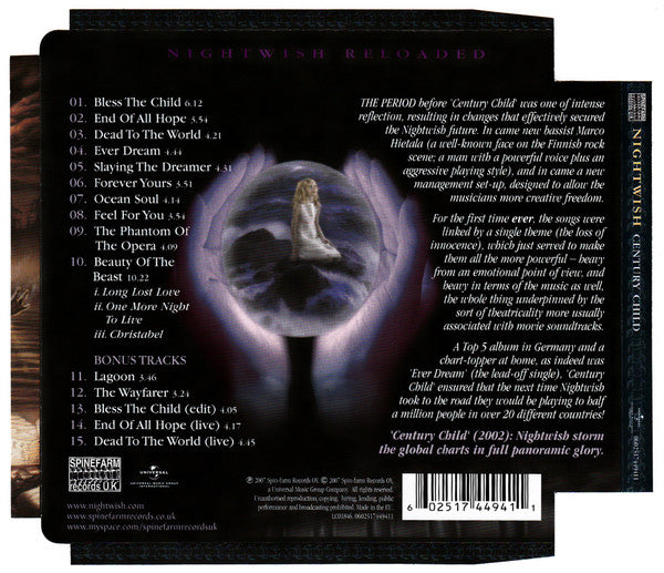 Nightwish : Century Child (CD, Album, RE, RP, Sup)