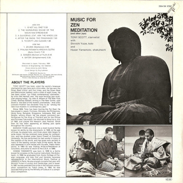 Tony Scott (2) · Shinichi Yuize · Hozan Yamamoto : Music For Zen Meditation (And Other Joys) (LP, Album, RE)