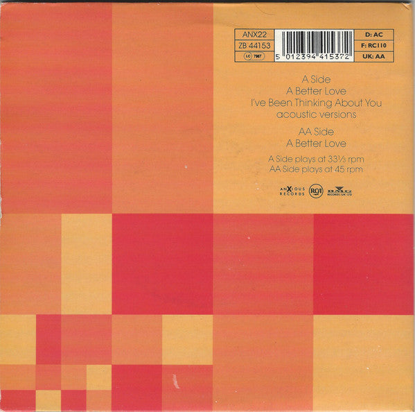 Londonbeat : A Better Love / I've Been Thinking About You (Acoustic Versions) (7", Ltd, Gat)