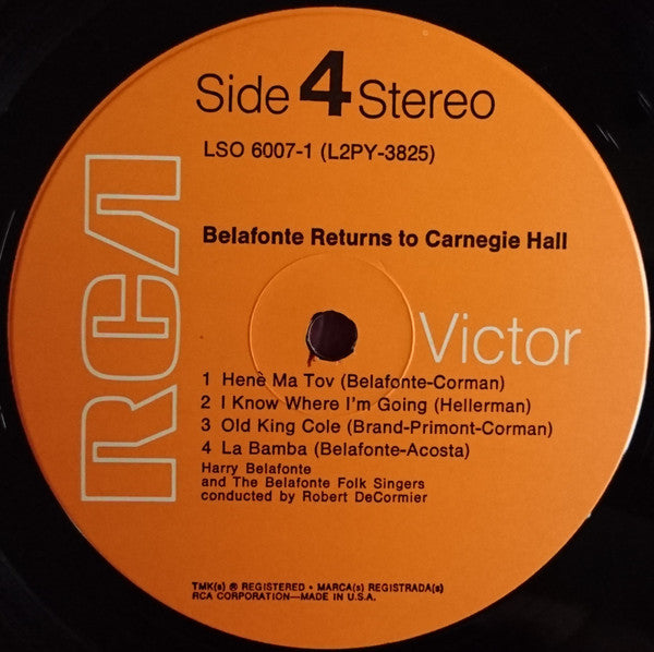 Harry Belafonte With Odetta ~ Miriam Makeba ~ The Chad Mitchell Trio ~ The Belafonte Folk Singers : Belafonte Returns To Carnegie Hall (2xLP, Album, Gat)