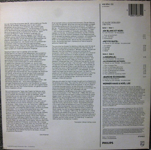 Claude Debussy, Werner Haas, Noël Lee : Complete Works For Piano Duet And Two Pianos / Sämtliche Werke Für Klavier Vierhändig Und Für Zwei Klaviere (LP, Album, RE)