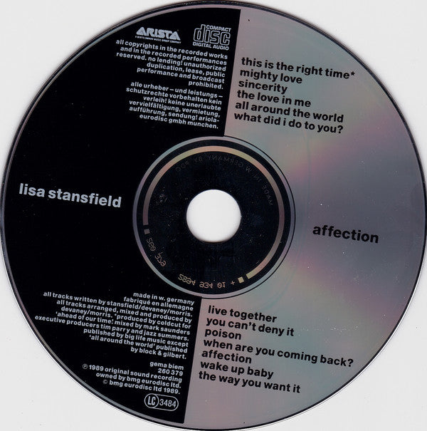 Lisa Stansfield : Affection (CD, Album)