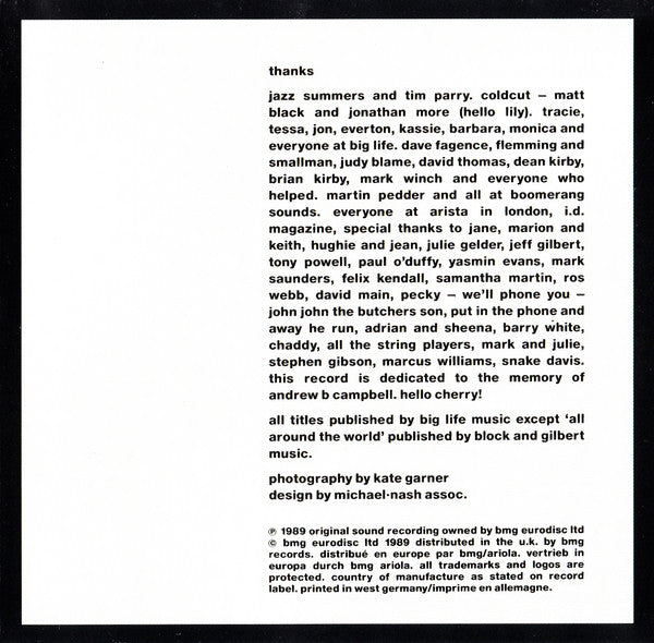 Lisa Stansfield : Affection (CD, Album)