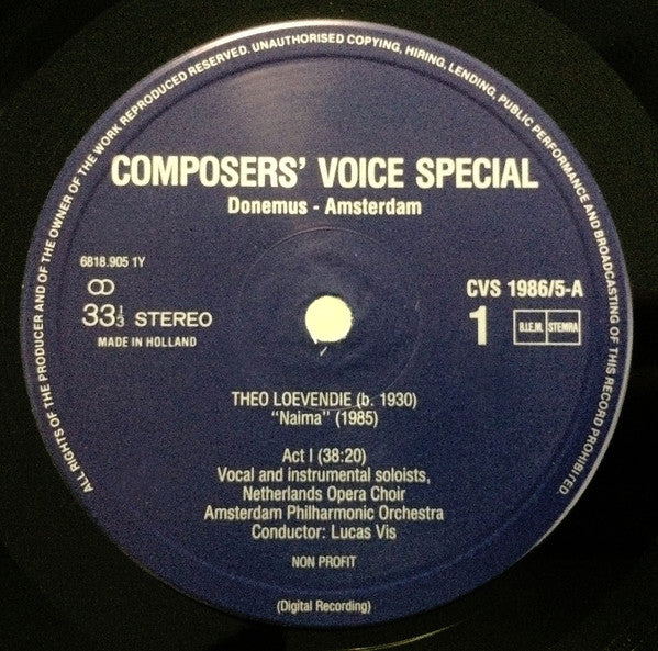 Theo Loevendie, Amsterdam Philharmonic Orchestra : Naima (2xLP, Album)