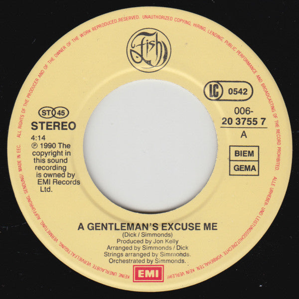 Fish : A Gentleman's Excuse Me (7", Single)