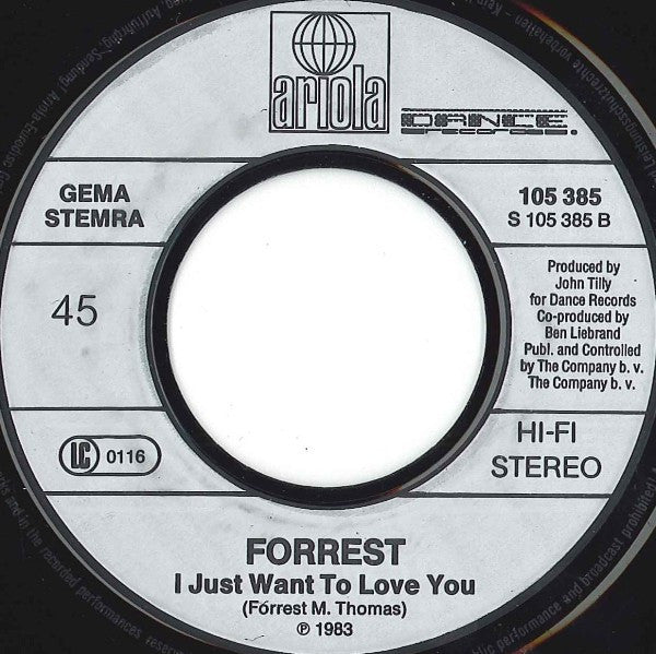 Forrest : Feel The Need (7", Single)
