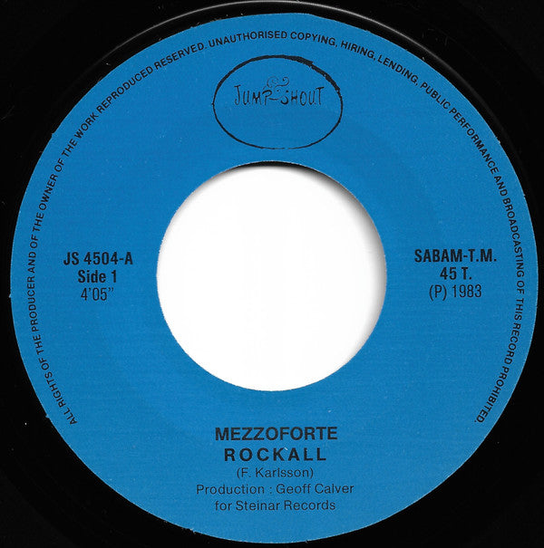 Mezzoforte : Rockall (7", Single)