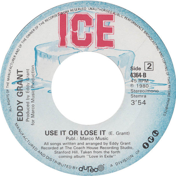 Eddy Grant : My Turn To Love You (7")