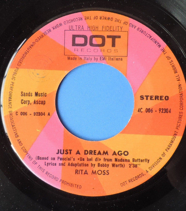 Rita Moss : Just A Dream Ago / Come To Me Slowly (7")