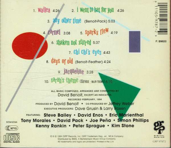David Benoit : Shaken Not Stirred (CD, Album)