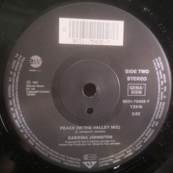 Sabrina Johnston : Peace (7")