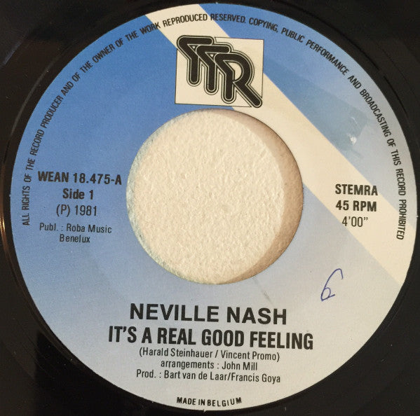 Neville Nash : It's A Real Good Feeling (7", Single)
