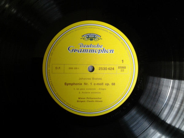 Johannes Brahms / Claudio Abbado, Wiener Philharmoniker : Symphonie Nr. 1 (LP, Album)