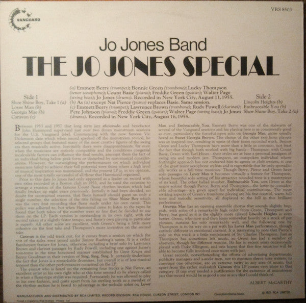 Jo Jones Band : The Jo Jones Special (LP, Album, Mono)