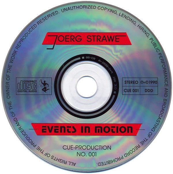 Joerg Strawe : Events In Motion (CD, Album)