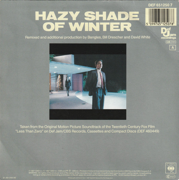 Bangles : Hazy Shade Of Winter (7", Single)