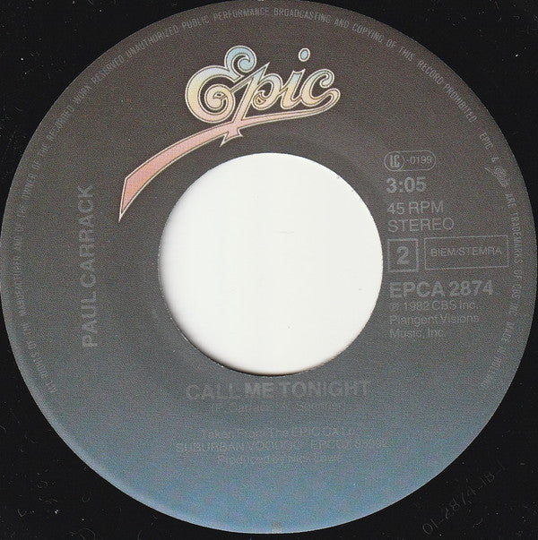 Paul Carrack : I Need You (7", Single)