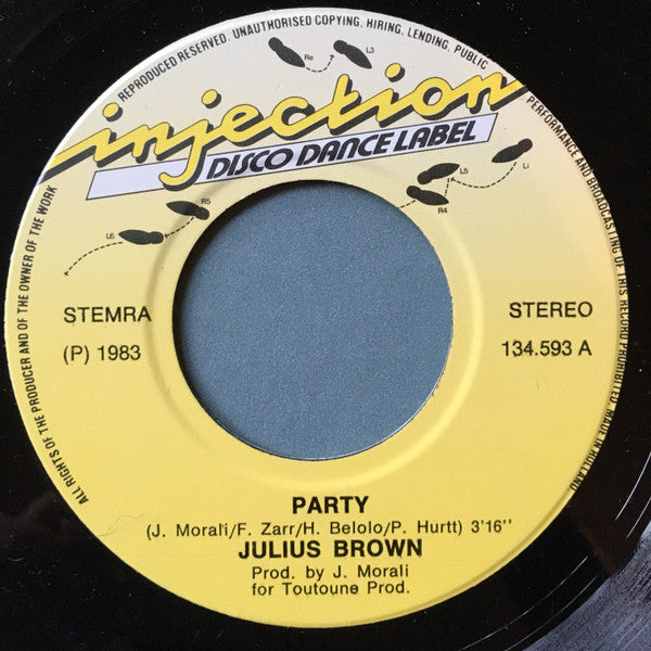 Julius Brown : Party (7", Single)