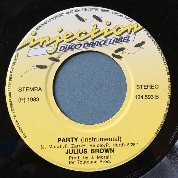Julius Brown : Party (7", Single)