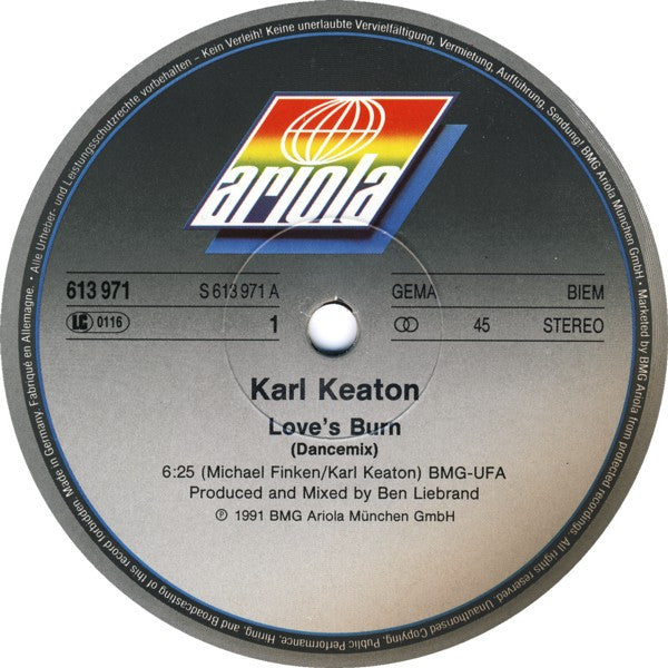 Karl Keaton : Love's Burn (12", Maxi)