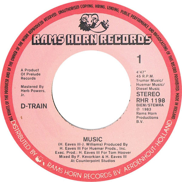 D-Train : Music (7", Single)