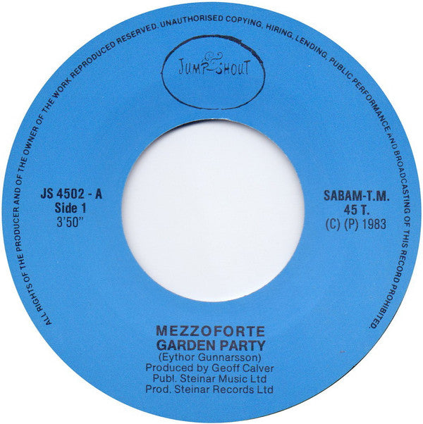 Mezzoforte : Garden Party (7", Single)