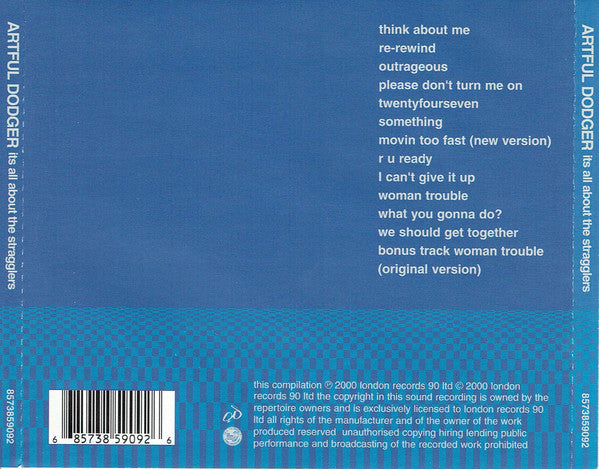 Artful Dodger : Its All About The Stragglers (CD, Album)