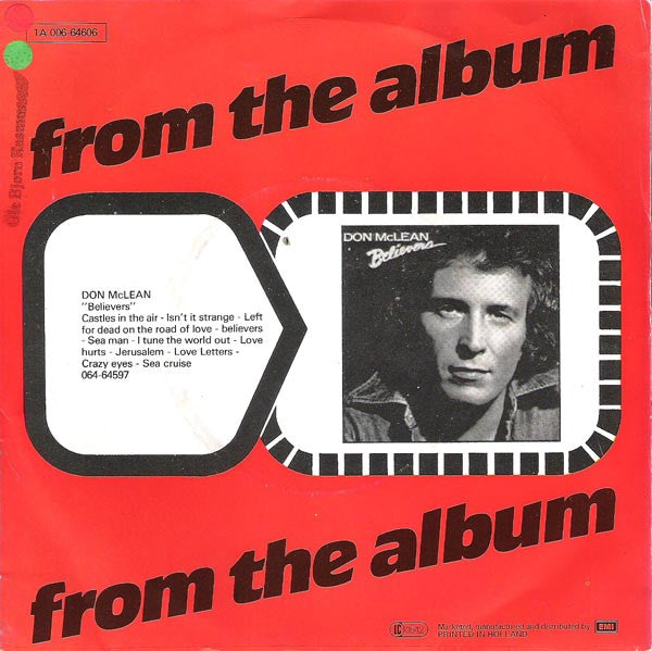 Don McLean : Castles In The Air (7")