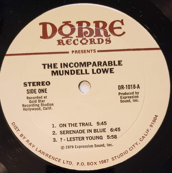 Mundell Lowe : The Incomparable (LP, Album)
