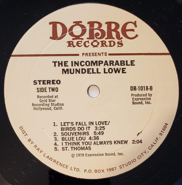 Mundell Lowe : The Incomparable (LP, Album)