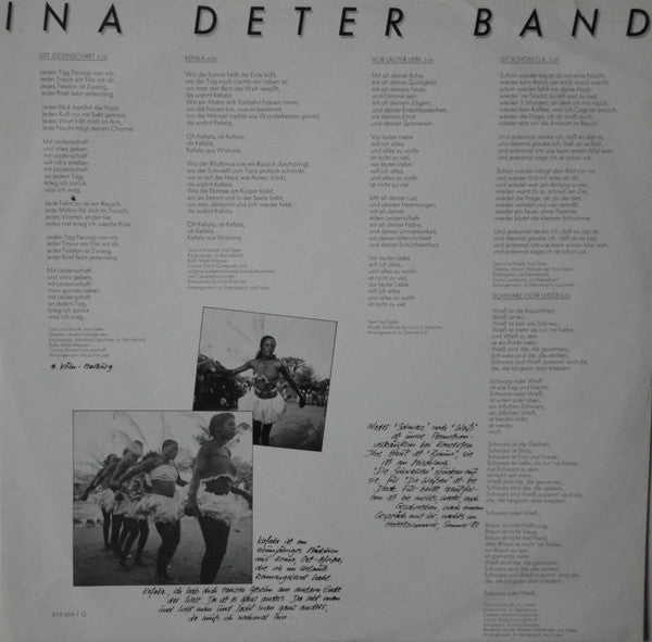 Ina Deter Band : Mit Leidenschaft (LP, Album, Vio)