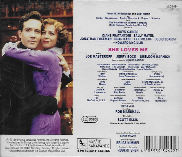 Jerry Bock, Sheldon Harnick - "She Loves Me" 1993 New Broadway Cast : She Loves Me (The New Broadway Cast Recording) (CD, Album)