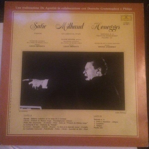 Erik Satie, Darius Milhaud, Arthur Honegger : Satie Milhaud Honegger (LP, Comp)