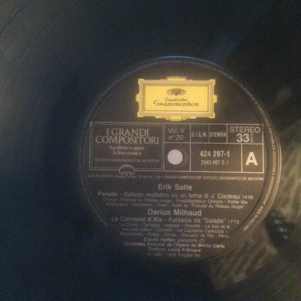 Erik Satie, Darius Milhaud, Arthur Honegger : Satie Milhaud Honegger (LP, Comp)