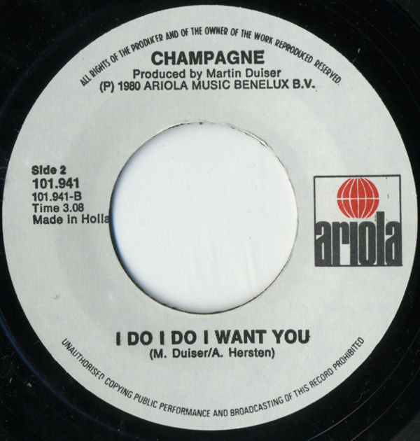 Champagne (5) : Sjooh Sjooh Sugar (7", Single)