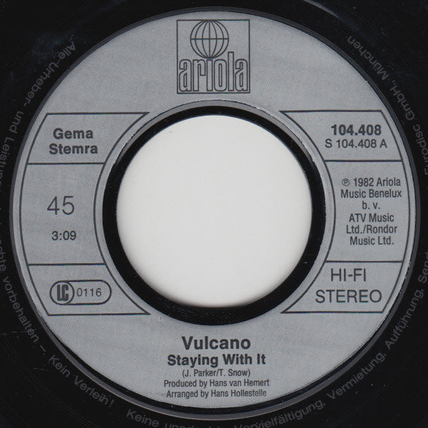 Vulcano (2) : Staying With It (7", Single)