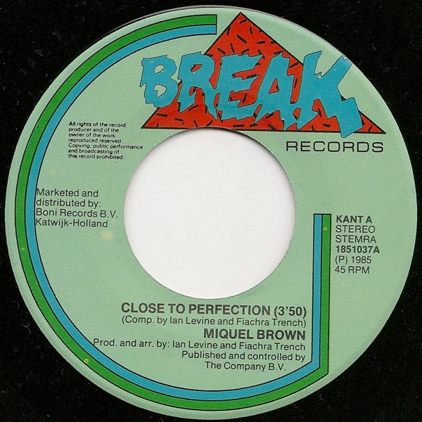 Miquel Brown : Close To Perfection (7", Single)