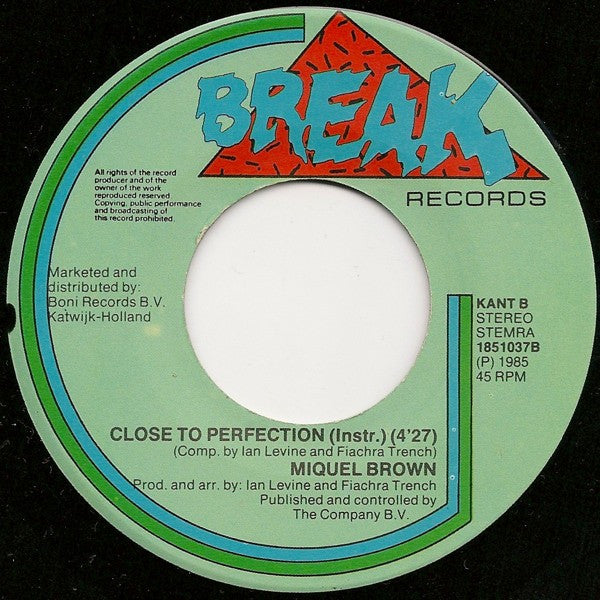 Miquel Brown : Close To Perfection (7", Single)