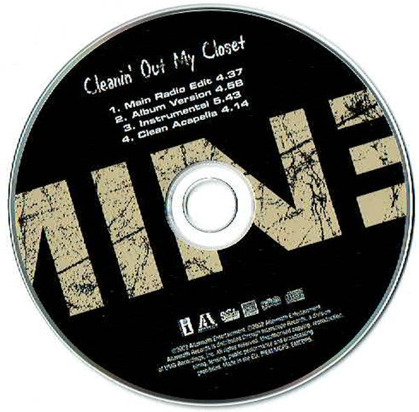 Eminem : Cleanin' Out My Closet (CD, Single, Promo)