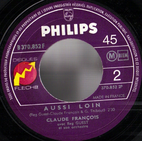 Claude François : Jacques A Dit / Aussi Loin (7", Single)