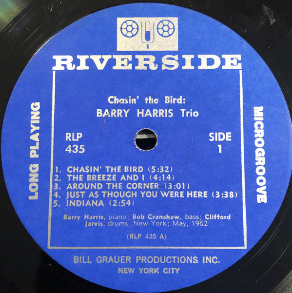 Barry Harris Trio : Chasin' The Bird (LP, Album, Mono)