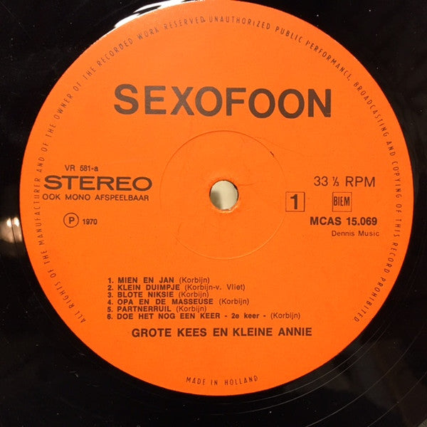 Grote Kees & Kleine Annie, Grote Kees*, Kleine Annie* : Schaamliedjes (LP, Album)