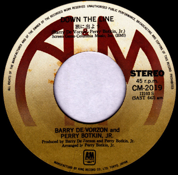 Barry De Vorzon And Perry Botkin Jr. : Nadia's Theme(The Young And The Restless) (7", Single)