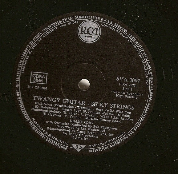 Duane Eddy : Twangy Guitar - Silky Strings (LP, Album)