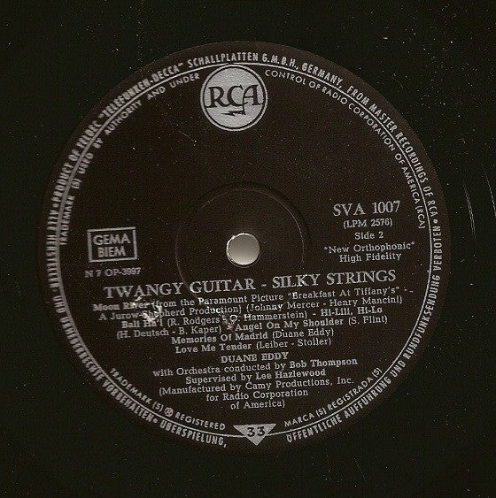 Duane Eddy : Twangy Guitar - Silky Strings (LP, Album)