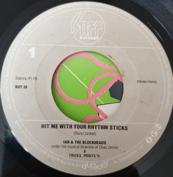 Ian Dury And The Blockheads : Hit Me With Your Rhythm Stick (7", Single)