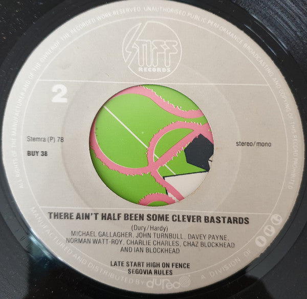 Ian Dury And The Blockheads : Hit Me With Your Rhythm Stick (7", Single)