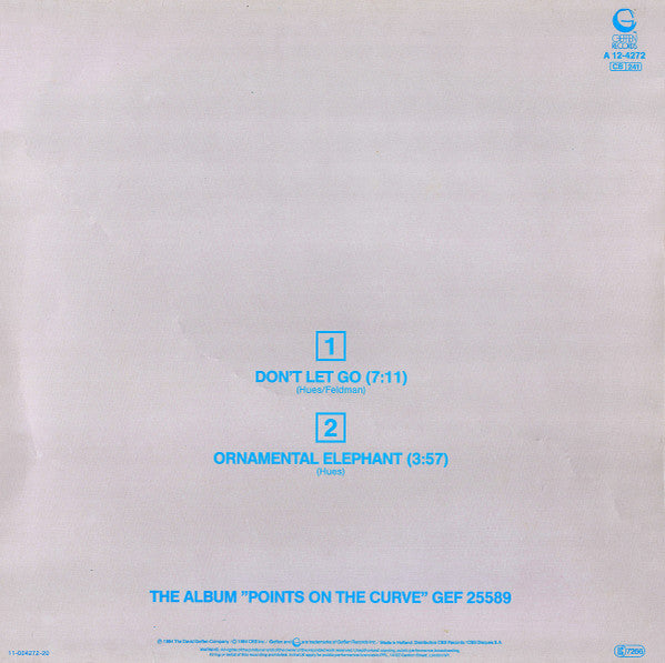 Wang Chung : Don't Let Go (Special Version) / Ornamental Elephant (12", Maxi)