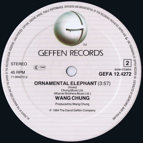 Wang Chung : Don't Let Go (Special Version) / Ornamental Elephant (12", Maxi)